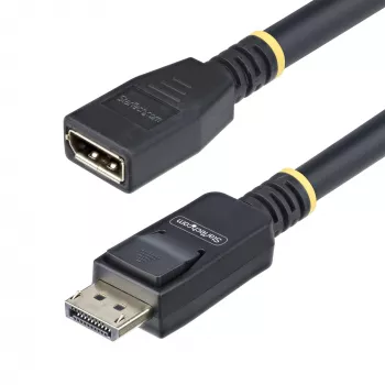StarTech.com Cable de extensión DisplayPort 1.4 de 3 m, cable port-saver DP 1.4, 8K 60Hz, cable de extensión DP macho a DP hembra, cable de extensión DisplayPort, funda de TPE, macho/hembra