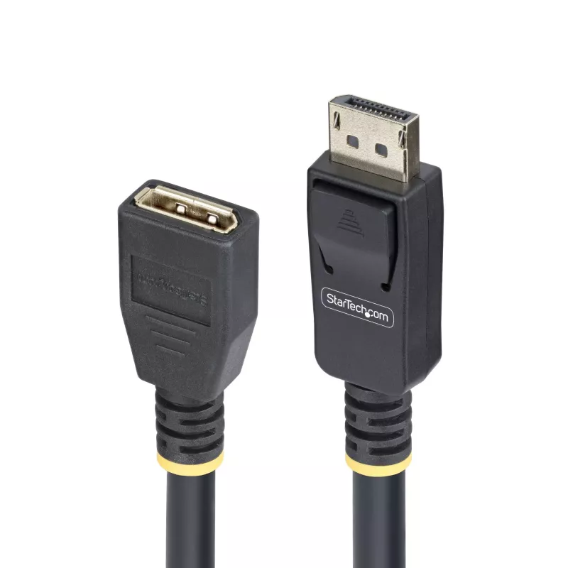StarTech.com Cable de extensión DisplayPort 1.4 de 3 m, cable port-saver DP 1.4, 8K 60Hz, cable de extensión DP macho a DP hembra, cable de extensión DisplayPort, funda de TPE, macho/hembra