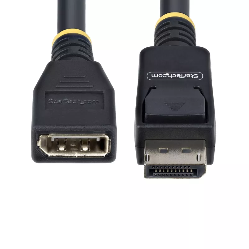StarTech.com Cable de extensión DisplayPort 1.4 de 3 m, cable port-saver DP 1.4, 8K 60Hz, cable de extensión DP macho a DP hembra, cable de extensión DisplayPort, funda de TPE, macho/hembra