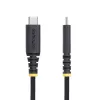 StarTech.com Cable de carga USB-C de 3 m (10 ft), duradero y ultraflexible, bloqueo lateral con tornillo, 240W (5A) PD EPR, cable de carga para portátil USB 2.0, certificado USB-IF, cable de carga USB-C resistente