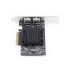 StarTech.com Tarjeta de red Ethernet PCIe 10Gb de 2 puertos, tarjeta de interfaz de red 10GbE, chipset Broadcom BCM57416, doble RJ45 10GBase-T/Gigabit, tarjeta NIC, TAA