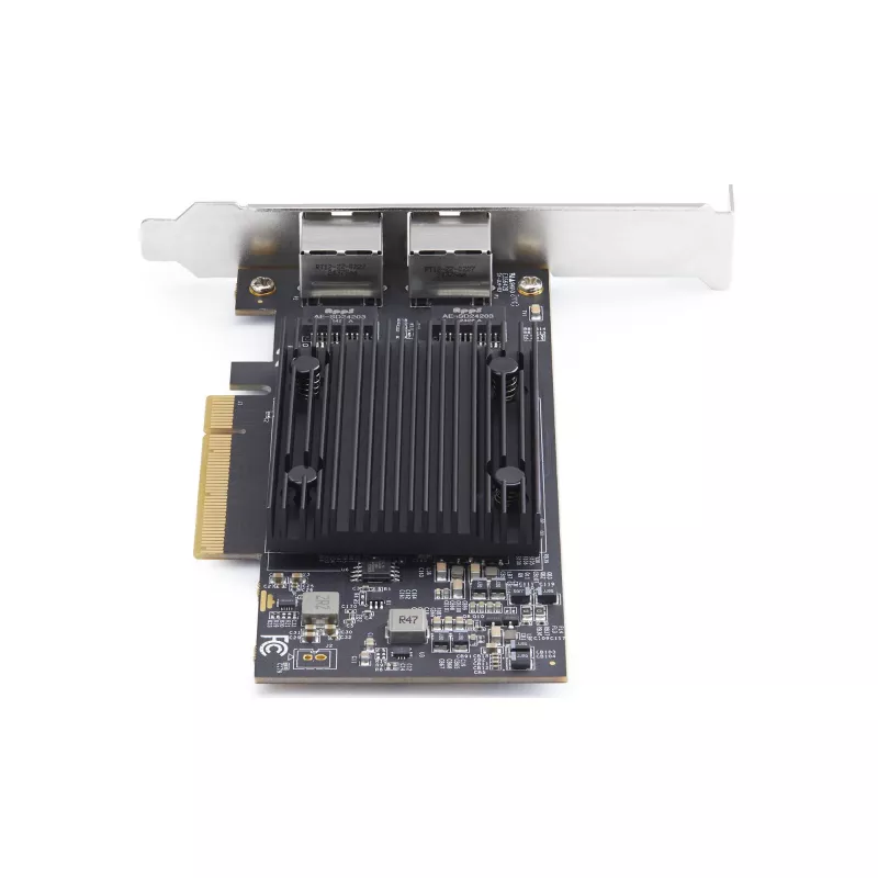 StarTech.com Tarjeta de red Ethernet PCIe 10Gb de 2 puertos, tarjeta de interfaz de red 10GbE, chipset Broadcom BCM57416, doble RJ45 10GBase-T/Gigabit, tarjeta NIC, TAA