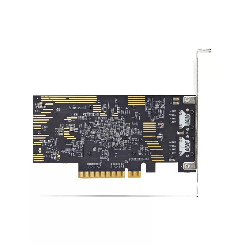 StarTech.com Tarjeta de red Ethernet PCIe 10Gb de 2 puertos, tarjeta de interfaz de red 10GbE, chipset Broadcom BCM57416, doble RJ45 10GBase-T/Gigabit, tarjeta NIC, TAA