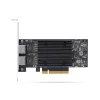 StarTech.com Tarjeta de red Ethernet PCIe 10Gb de 2 puertos, tarjeta de interfaz de red 10GbE, chipset Broadcom BCM57416, doble RJ45 10GBase-T/Gigabit, tarjeta NIC, TAA