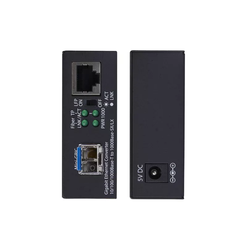 StarTech.com Conversor de medios Gigabit Ethernet de cobre a fibra, SM LC, 20 km, 10/100/1000 Mbit/s, RJ45 a LC, metal completo, 9K Jumbo Frames, conforme a TAA