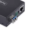 StarTech.com Conversor de medios Gigabit Ethernet de cobre a fibra, SM LC, 20 km, 10/100/1000 Mbit/s, RJ45 a LC, metal completo, 9K Jumbo Frames, conforme a TAA