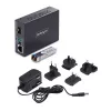 StarTech.com Conversor de medios Gigabit Ethernet de cobre a fibra, SM LC, 20 km, 10/100/1000 Mbit/s, RJ45 a LC, metal completo, 9K Jumbo Frames, conforme a TAA