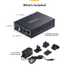 StarTech.com Conversor de medios Gigabit Ethernet de cobre a fibra, SM LC, 20 km, 10/100/1000 Mbit/s, RJ45 a LC, metal completo, 9K Jumbo Frames, conforme a TAA