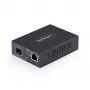 StarTech.com Conversor de medios de fibra SFP+ Multi-Gigabit 10GbE abierto, 10G/5G/2.5G/1G/100M, cobre a 10GBASE-X SFP+, monomodo, multimodo, 16K Jumbo Frames, TAA