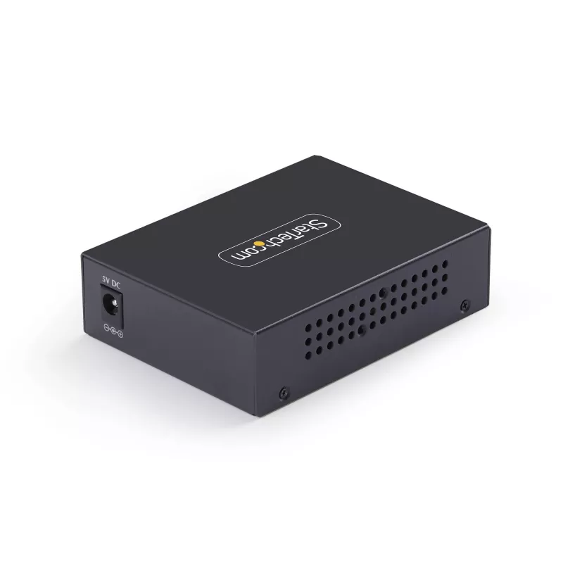 StarTech.com Conversor de medios de fibra SFP+ Multi-Gigabit 10GbE abierto, 10G/5G/2.5G/1G/100M, cobre a 10GBASE-X SFP+, monomodo, multimodo, 16K Jumbo Frames, TAA