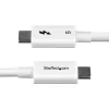 StarTech.com Cable Thunderbolt 5 de 1 m (3 ft), 80 Gbit/s/hasta 120 Gbit/s, 240 W PD, 8K 60 Hz, cable Thunderbolt certificado, compatible con Thunderbolt 4/USB4/USB-C – blanco
