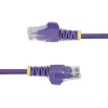 StarTech.com Cable Ethernet CAT6 delgado morado de 1 m, conector sin enganches, 100W PoE, UTP, LSZH, 28AWG cobre desnudo puro, cable de red patch RJ45 delgado con alivio de tensión, probado individualmente
