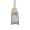 StarTech.com Cable Ethernet CAT6 delgado de 7 m gris, protección de pestaña, 100 W PoE, UTP, LSZH, 28AWG cable de cobre desnudo puro, cable de red RJ45 delgado con alivio de tensión, probado individualmente
