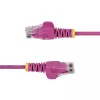 StarTech.com Cable Ethernet CAT6 delgado de 1,5 m rosa, protección de pestaña, 100 W PoE, UTP, LSZH, 28AWG hilo de cobre desnudo puro, cable de red RJ45 delgado con alivio de tensión, probado individualmente