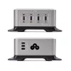 StarTech.com Cargador USB-C multipuerto de 4 puertos, 240W total, puerto individual 140W EPR, PD 3.1, puertos con fijación por tornillo, salas de conferencias, soporte incl. para montaje en superficie