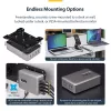 StarTech.com Cargador USB-C multipuerto de 4 puertos, 240W total, puerto individual 140W EPR, PD 3.1, puertos con fijación por tornillo, salas de conferencias, soporte incl. para montaje en superficie