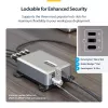 StarTech.com Cargador USB-C multipuerto de 4 puertos, 240W total, puerto individual 140W EPR, PD 3.1, puertos con fijación por tornillo, salas de conferencias, soporte incl. para montaje en superficie