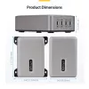 StarTech.com Cargador USB-C multipuerto de 4 puertos, 240W total, puerto individual 140W EPR, PD 3.1, puertos con fijación por tornillo, salas de conferencias, soporte incl. para montaje en superficie