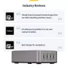 StarTech.com Cargador USB-C multipuerto de 4 puertos, 240W total, puerto individual 140W EPR, PD 3.1, puertos con fijación por tornillo, salas de conferencias, soporte incl. para montaje en superficie