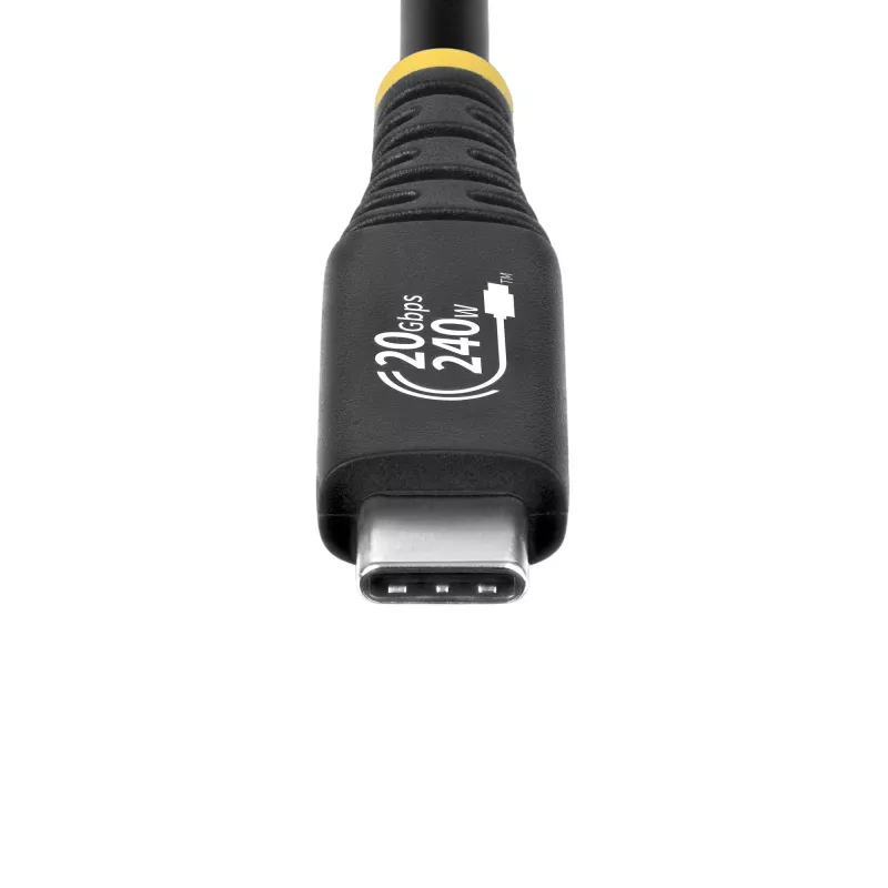 StarTech.com Cable USB4 de 2 m (6 ft), 20 Gbit/s, cable USB-C certificado USB-IF, 240 W PD EPR, 4K 120 Hz DP 1.4, funda TPE, cable USB-C negro
