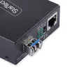 StarTech.com Convertidor de medios Gigabit Ethernet de cobre a fibra óptica, SM LC, 40 km, 10/100/1000 Mbit/s, RJ45 a LC, metal completo, tramas jumbo de 9K, conforme TAA