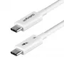 StarTech.com Cable Thunderbolt 5 de 1,5ft (50 cm), 80Gbit/s/hasta 120Gbit/s, 240W PD, 8K 60Hz, cable Thunderbolt certificado, compatible con Thunderbolt 4/USB4/USB-C – blanco