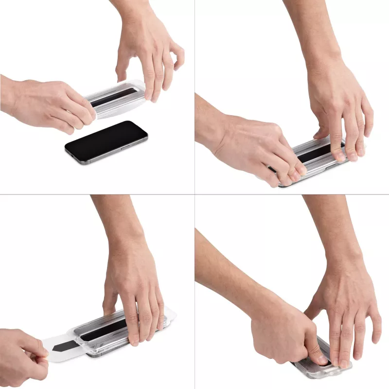 StarTech.com Lámina de privacidad 360 de 4 vías para iPhone 16 Pro, compatible con orientación vertical/horizontal, táctil, cristal protector, filtro de 4 vías, TAA