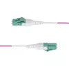 StarTech.com Cable de fibra óptica multimodo OM4 de 30 m (100 ft) LC a LC (UPC), violeta erika, 50/125 µm, 40G/100G, LOMMF/VCSEL, cable de conexión de fibra uniboot, montante OFNR