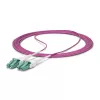 StarTech.com Cable de fibra óptica multimodo OM4 de 30 m (100 ft) LC a LC (UPC), violeta erika, 50/125 µm, 40G/100G, LOMMF/VCSEL, cable de conexión de fibra uniboot, montante OFNR