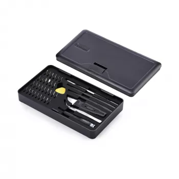StarTech.com Kit de herramientas de reparación de ordenadores de 40 piezas para portátil/PC/electrónica/teléfono, set de destornilladores de precisión de 30 puntas, tapa extraíble con base magnética, herramientas de palanca