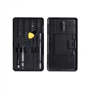 StarTech.com Kit de herramientas de reparación de ordenadores de 40 piezas para portátil/PC/electrónica/teléfono, set de destornilladores de precisión de 30 puntas, tapa extraíble con base magnética, herramientas de palanca
