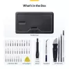 StarTech.com Kit de herramientas de reparación de ordenadores de 40 piezas para portátil/PC/electrónica/teléfono, set de destornilladores de precisión de 30 puntas, tapa extraíble con base magnética, herramientas de palanca