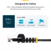 StarTech.com Cable Ethernet CAT6 fino de 25 cm gris, protección de lengüeta, 100W PoE, UTP, LSZH, 28AWG cable de cobre desnudo puro, cable de red patch RJ45 fino con alivio de tensión, probado individualmente