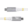 StarTech.com Cable USB4 de 50 cm (1,6ft), 80Gbps, cable USB-C certificado USB-IF, 240W PD, 8K 120Hz/4K 240Hz DP2.1 DP80, funda TPE, compatible con Thunderbolt 4 – Cable USB-C blanco