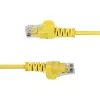 StarTech.com Cable Ethernet CAT6 fino de 25 cm amarillo, protección de lengüeta, 100W PoE, UTP, LSZH, 28AWG hilo de cobre desnudo puro, cable de red patch RJ45 fino con alivio de tensión, probado individualmente