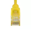 StarTech.com Cable Ethernet CAT6 fino de 25 cm amarillo, protección de lengüeta, 100W PoE, UTP, LSZH, 28AWG hilo de cobre desnudo puro, cable de red patch RJ45 fino con alivio de tensión, probado individualmente