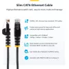 StarTech.com Cable Ethernet CAT6 delgado de 25 cm morado, protección de lengüeta, 100 W PoE, UTP, LSZH, 28AWG hilo de cobre desnudo macizo, cable de red RJ45 delgado con alivio de tensión, probado individualmente