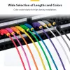 StarTech.com Cable Ethernet CAT6 delgado de 25 cm morado, protección de lengüeta, 100 W PoE, UTP, LSZH, 28AWG hilo de cobre desnudo macizo, cable de red RJ45 delgado con alivio de tensión, probado individualmente