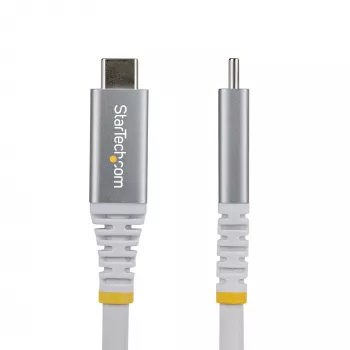StarTech.com Cable USB4 de 3 m (10 ft), 20 Gbit/s, cable USB-C certificado USB-IF, 60 W PD, 4K 120 Hz DP 1.4, funda de TPE, cable USB-C blanco