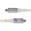StarTech.com Cable USB4 de 3 m (10 ft), 20 Gbit/s, cable USB-C certificado USB-IF, 60 W PD, 4K 120 Hz DP 1.4, funda de TPE, cable USB-C blanco