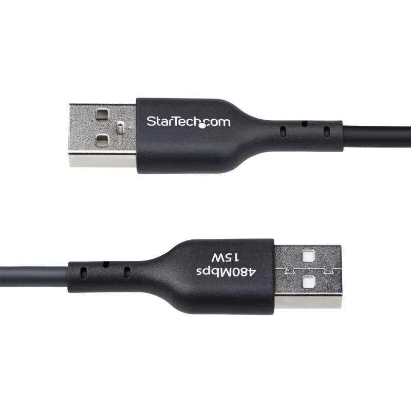 StarTech.com Cable de carga USB-A a USB-C de 15 cm (6in), carga y sincronización, 3A, USB 2.0, funda TPE – Cable de carga USB negro