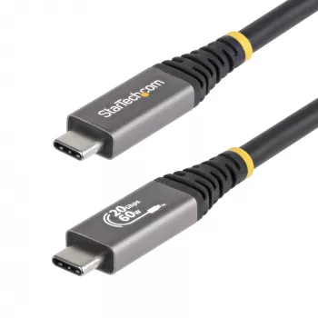 StarTech.com Cable USB4 de 3 m (10ft), 20 Gbit/s, cable USB-C certificado USB-IF, 60W PD, 4K 120Hz DP 2.1, funda TPE, cable USB-C negro