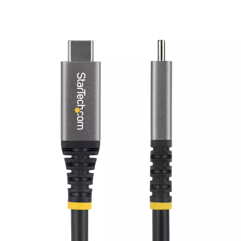 StarTech.com Cable USB4 de 3 m (10ft), 20 Gbit/s, cable USB-C certificado USB-IF, 60W PD, 4K 120Hz DP 2.1, funda TPE, cable USB-C negro