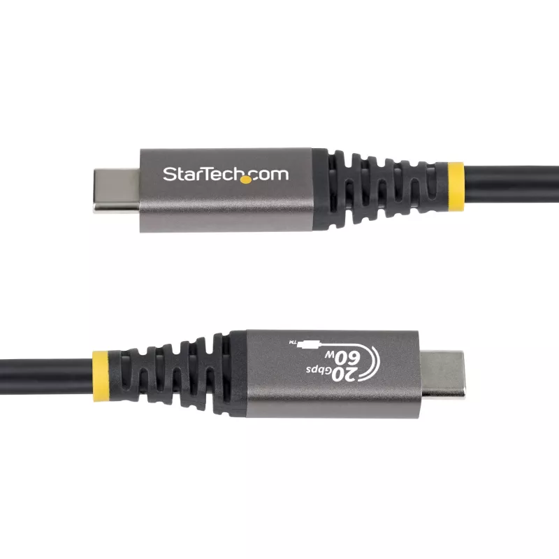 StarTech.com Cable USB4 de 3 m (10ft), 20 Gbit/s, cable USB-C certificado USB-IF, 60W PD, 4K 120Hz DP 2.1, funda TPE, cable USB-C negro