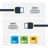StarTech.com Cable USB4 de 3 m (10ft), 20 Gbit/s, cable USB-C certificado USB-IF, 60W PD, 4K 120Hz DP 2.1, funda TPE, cable USB-C negro