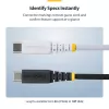 StarTech.com Cable de carga USB-C blanco de 2 m (6 ft), 60 W (3 A) PD, funda trenzada de nailon/TPE de doble capa, cable de carga USB-C resistente, cable de carga para portátil USB 2.0