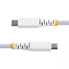 StarTech.com Cable de carga USB-C blanco de 30 cm (1ft), 60W (3A) PD, funda de nylon/TPE trenzado de doble capa, cable de carga USB-C resistente, cable de carga para portátil USB 2.0