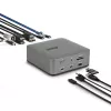 StarTech.com Docking station Thunderbolt 5, DP/HDMI, dock para triple monitor de hasta 4K 144 Hz o doble 8K 60 Hz, 5 puertos USB, carga de portátil de 140 W
