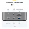 StarTech.com Docking station Thunderbolt 5, DP/HDMI, dock para triple monitor de hasta 4K 144 Hz o doble 8K 60 Hz, 5 puertos USB, carga de portátil de 140 W
