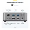 StarTech.com Docking station Thunderbolt 5, DP/HDMI, dock para triple monitor de hasta 4K 144 Hz o doble 8K 60 Hz, 5 puertos USB, carga de portátil de 140 W